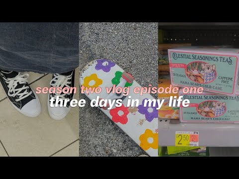 s2 vlog🛹 three days in my life, target, skateboarding, thrift shopping, vinyls, clouds ect.