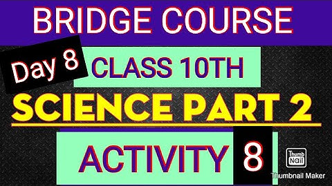 10th class setu abhyaskram (Bridge course) Science part 2 day 8 worksheet 8 in English language
