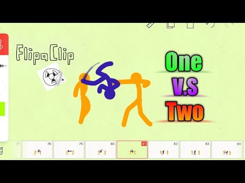 One vs Two | Flipaclip stickman fight animation|