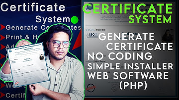 Student certificate system in PHP | Generate Institute and organization certificates | Web Software