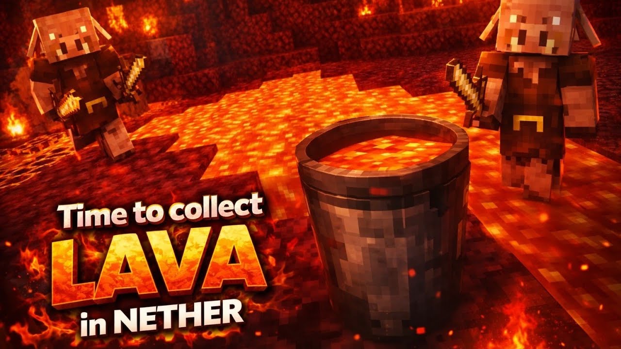 Collecting Lava In Nether Gone Wrong 🤯 Minecraft Solo Survival Series ...