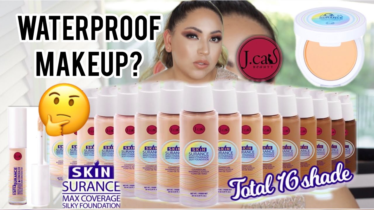 J.Cat Beauty SkinSurance Max Coverage Foundation Review,Waterproof Concealer?  Aqua Surance Powder