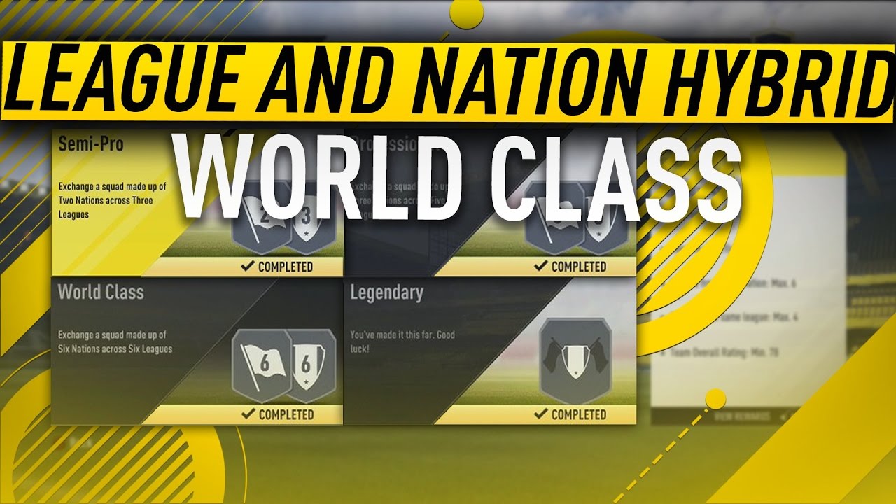 League and Nation Hybrid SBC - WORLD CLASS | Squad Building Challenge | FIFA 17