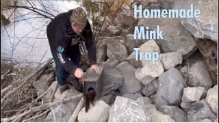 Off Grid Life On A Canadian Trapline PT15 Homemade Mink Trap Victory !! 
