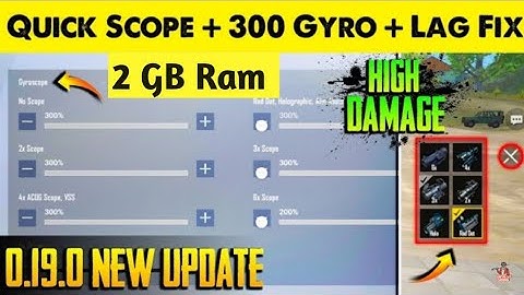 Pubg Mobile Lite 2 GB Ram | Gyroscope + 300 Sensivity Heating Issue + Lag Issue Solved ||Quick Scope