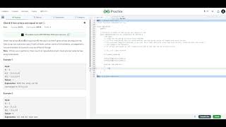 Check if two arrays are equal or not | Arrays | Leetcode Problem