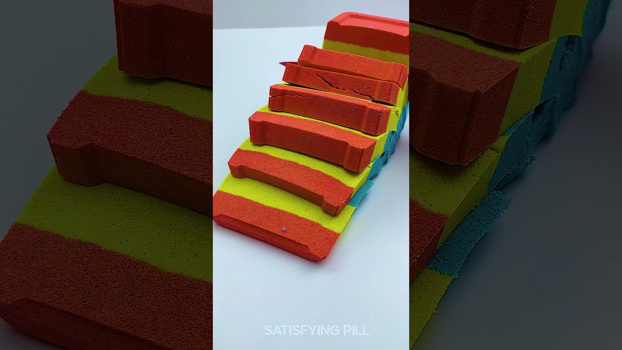 Satisfying & Relaxing Slicing Kinetic Sand | Satisfying Pill 33 