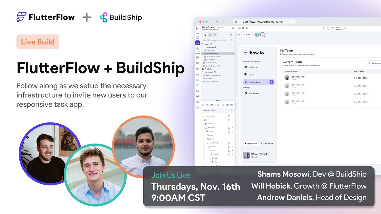 Live Build: FlutterFlow + BuildShip - YouTube