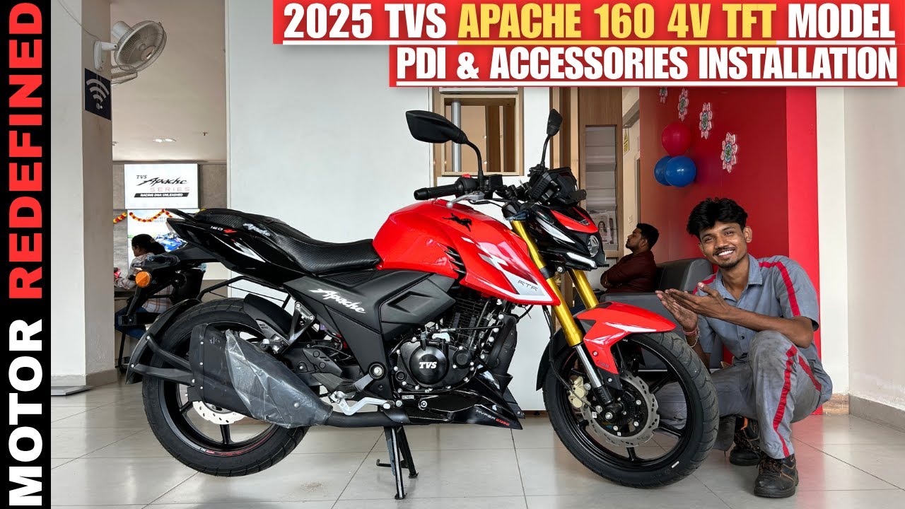 2025 TVS Apache RTR 160 4V TFT Console PDI & Accessories Installation | Mandatory & Paid Parts.