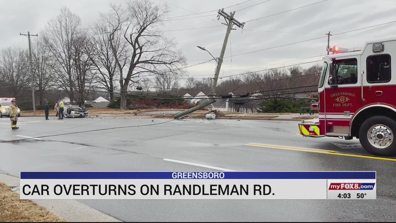 Car overturns on Randleman Road YouTube