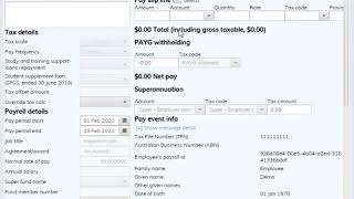 Lump Sum A payment in Single Touch Payroll