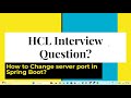 How to Change server port in Spring Boot?