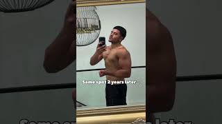 Realistic NATURAL 2 year gym transformation #shorts #fitness #gym