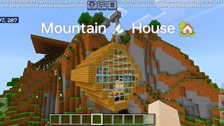 Mountain 🏔️ House 🏠 tutorial in Minecraft #minecraft #youtube #shorts #viral #trending