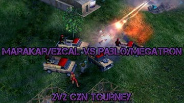 C&C Generals Zero Hour Marakar/Excal vs Pablo/Megatron 2v2 BO9 CxN MegaBonanza