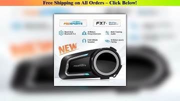 Unboxing Fodsports FX7 Motorcycle Helmet Intercom Mesh Bluetooth Helmet Headset Moto Interphone,10•