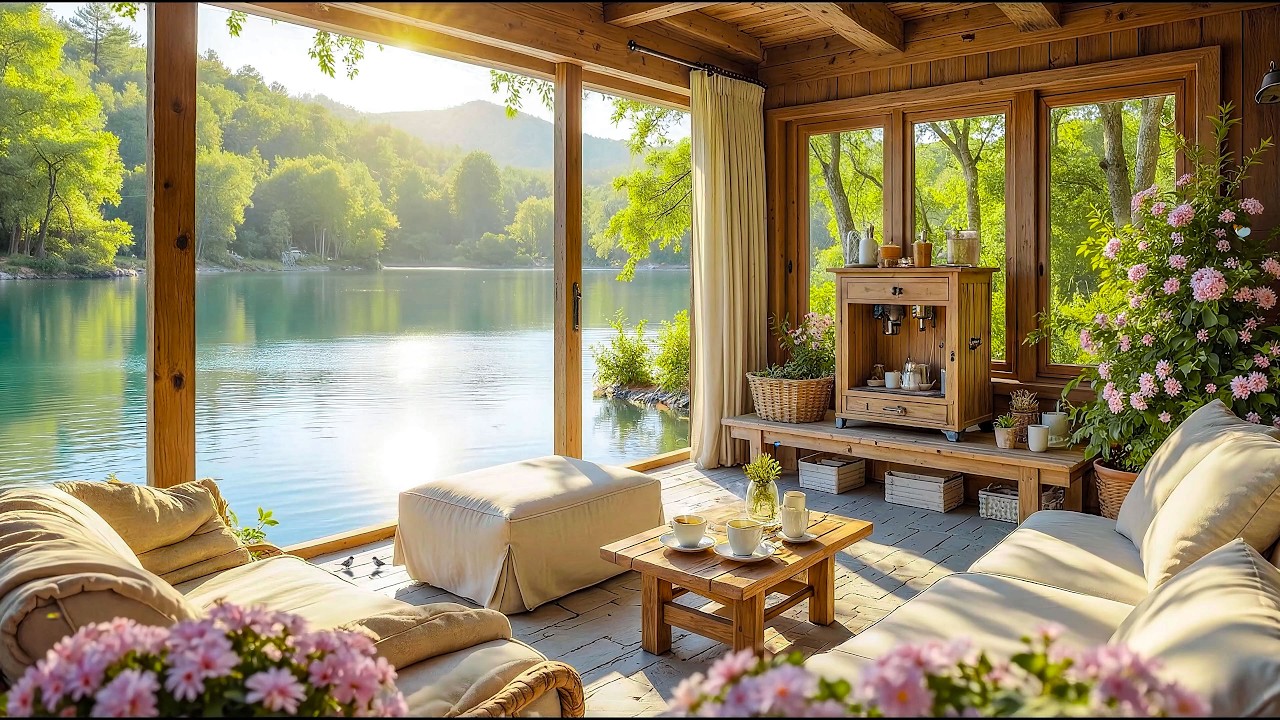 Прекрасный восход солнца у озера ☀️ Расслабляющая фортепианная музыка для снятия стресса и учёбы