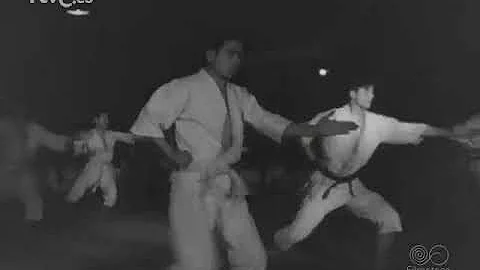 Gichin Funakoshi historical Clear footage 1952 Shotokan Karate