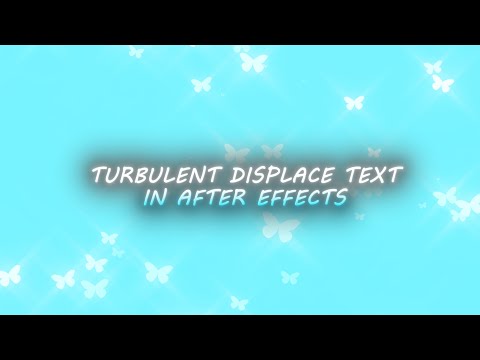 Turbulent Displace Text In After Effects | Text Animation Tutorials