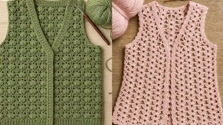 Very easy crochet vest pattern tutorial || women vest design 😍 2025