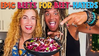 Epic Sweet & Savory Beets with Candied Nuts & Vegan Feta | Vegan Sides | Your Spicy Vegans