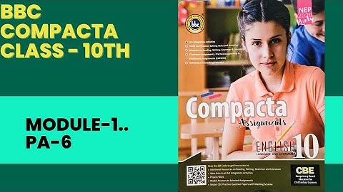 BBC Class10 Module -1|PA-6 Solved and Explained