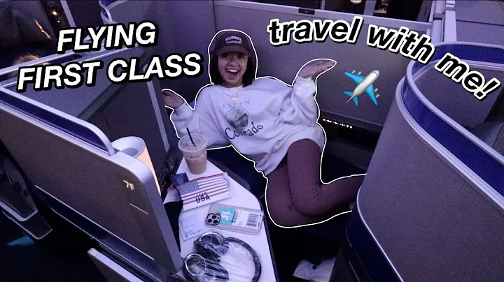 FLYING FIRST CLASS TO NEW YORK | travel with me vl...