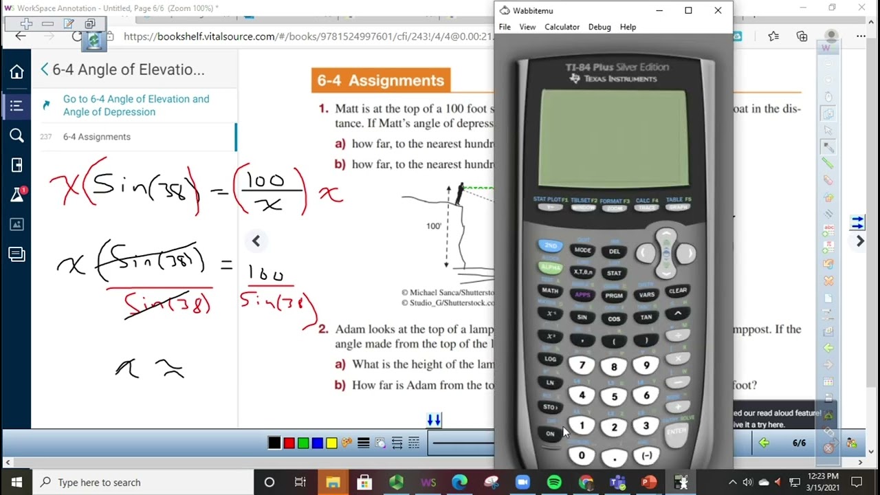 Unit 4.4   Angle of Elevation and Angle of Depression