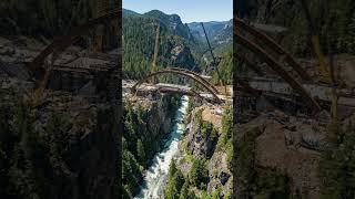 From Forest Gorge to Steel Arch Bridge in Seconds #shorts #construction