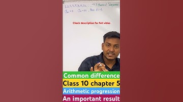 common difference formula arithmetic progression class 10 chapter 5 #shorts  #arithmeticprogression