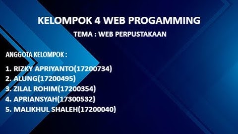Project UAS WEB PROGRAMMING 1 (TEMA WEB PERPUSTAKAAN)