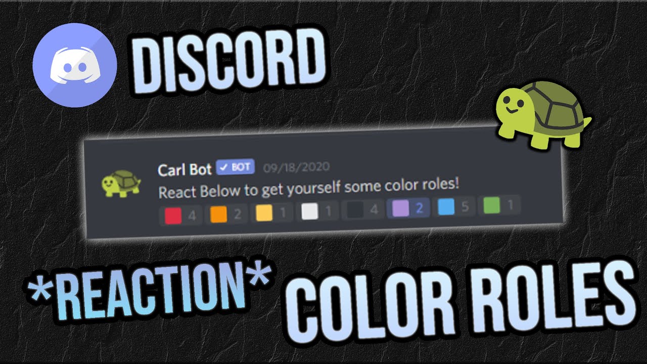 How to set up *REACTION Color Roles* In your Discord Server! [TUTORIAL ...