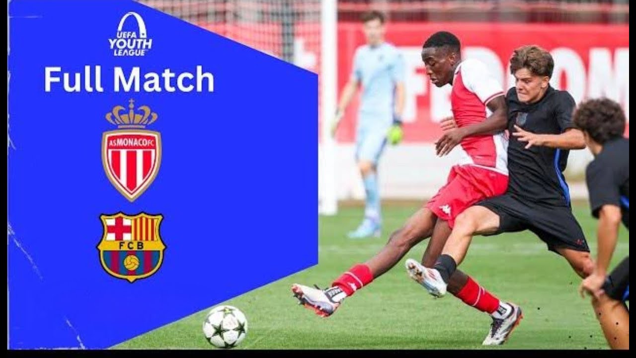 Monaco U19 vs Barcelona U19 Match Highlights || UEFA Champions Youth league 