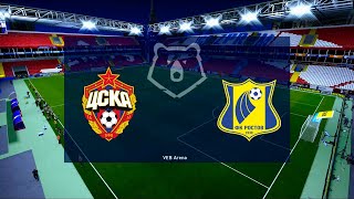 CSKA Moscow vs Rostov | VEB Arena | 2020-21 Russian Premier Liga | PES 2021