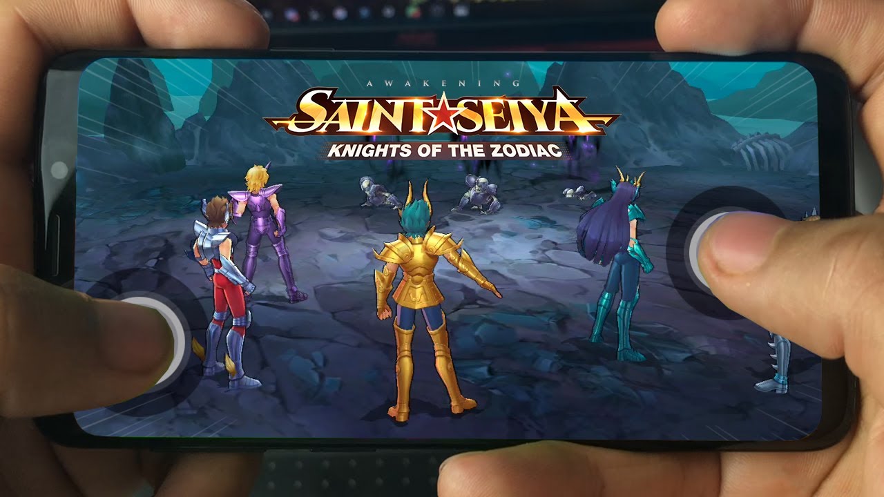 INCRÍVEL CAVALEIROS DO ZODÍACO DUBLADO no CELULAR - Gameplay de Cavaleiros  do Zodíaco no Aether sx2 