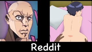 Anime vs Reddit (the rock reaction meme)