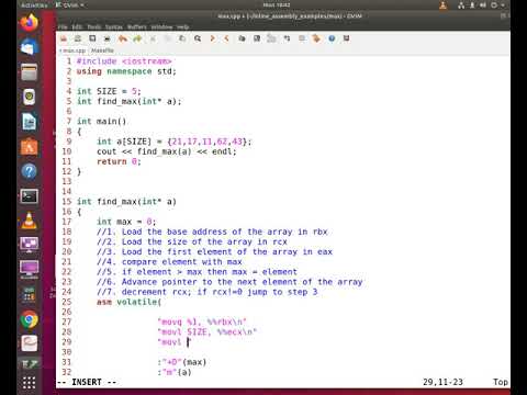 Max element in an array (Inline assembly)