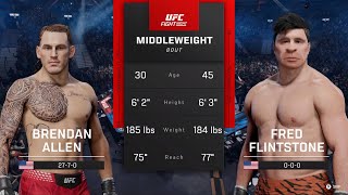 Fred Flintstone vs. Brendan Allen - EA Sports UFC 6 - Epic Fight