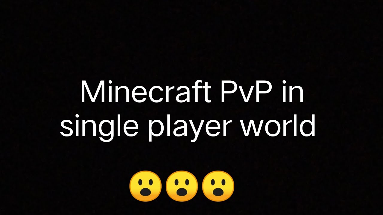 How to practice PvP in single player world tutorial. #video #youtube # ...