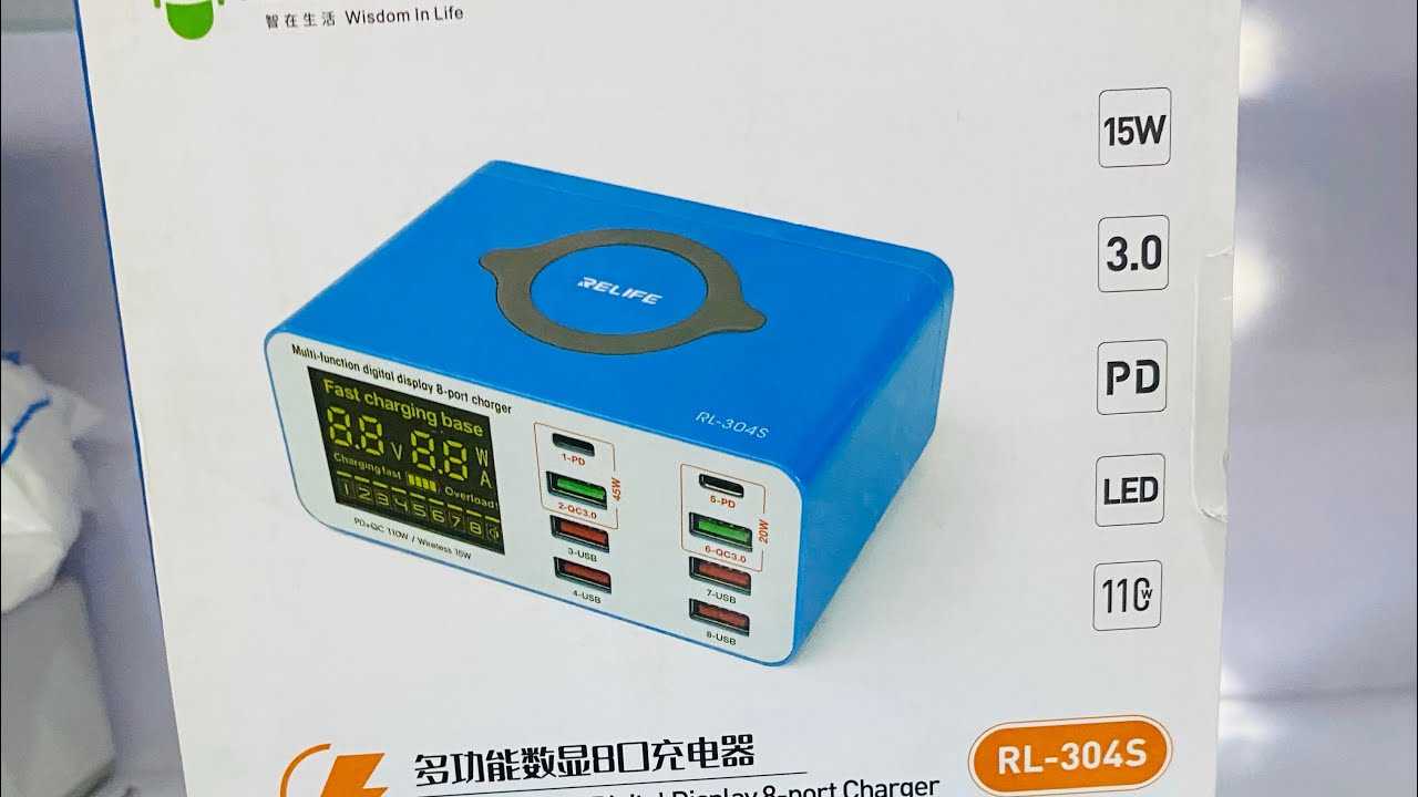Relife RL 304s charger 8 port