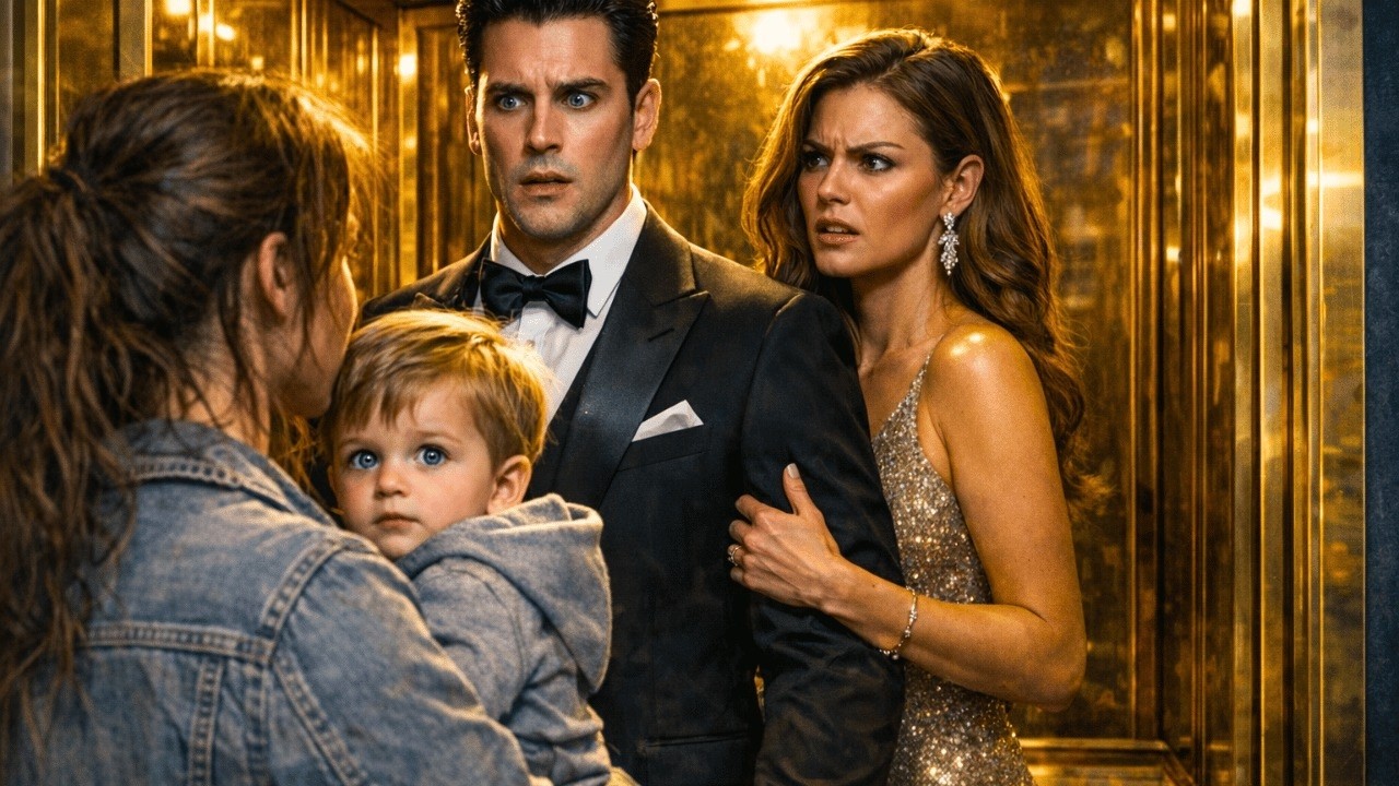 MAFIA BOSS Stood In The Elevator With His Fiancée - Until His Ex Entered Holding Their Little Son