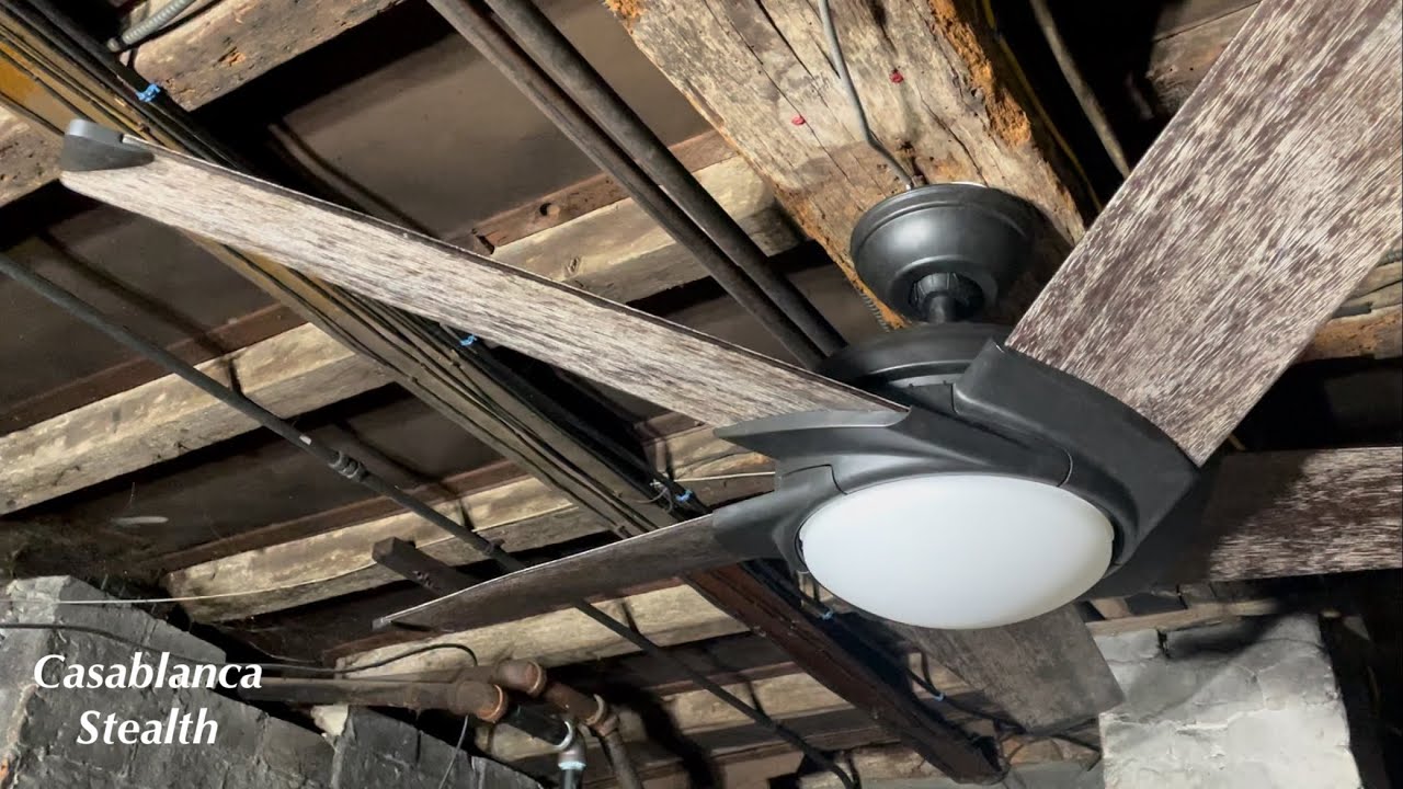 Casablanca Stealth Ceiling Fan 54” (Aged Steel/Graywash)(iMovie Edition