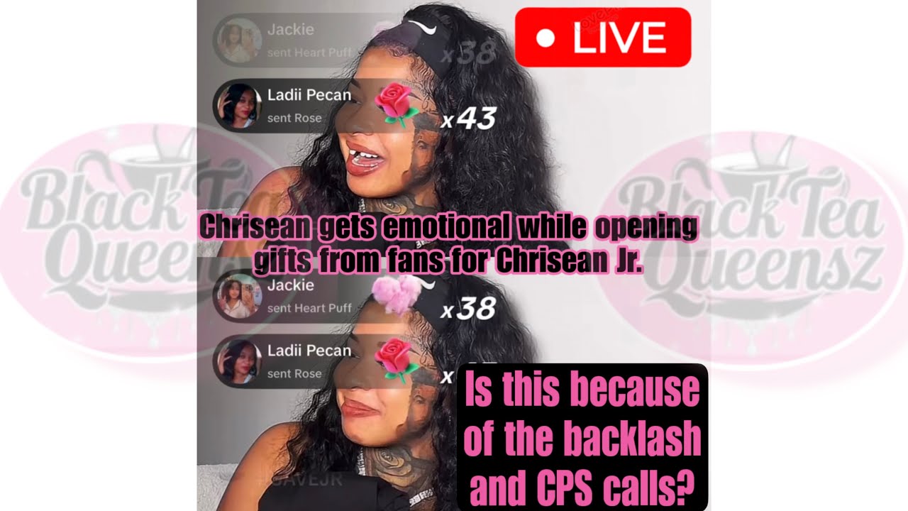 Chrisean gets emotional while opening gifts for Chrisean Jr. is it because of the backlash? 