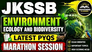 Environment Ecology Biodiversity l Previous year question l Marathon l JKSSB l 