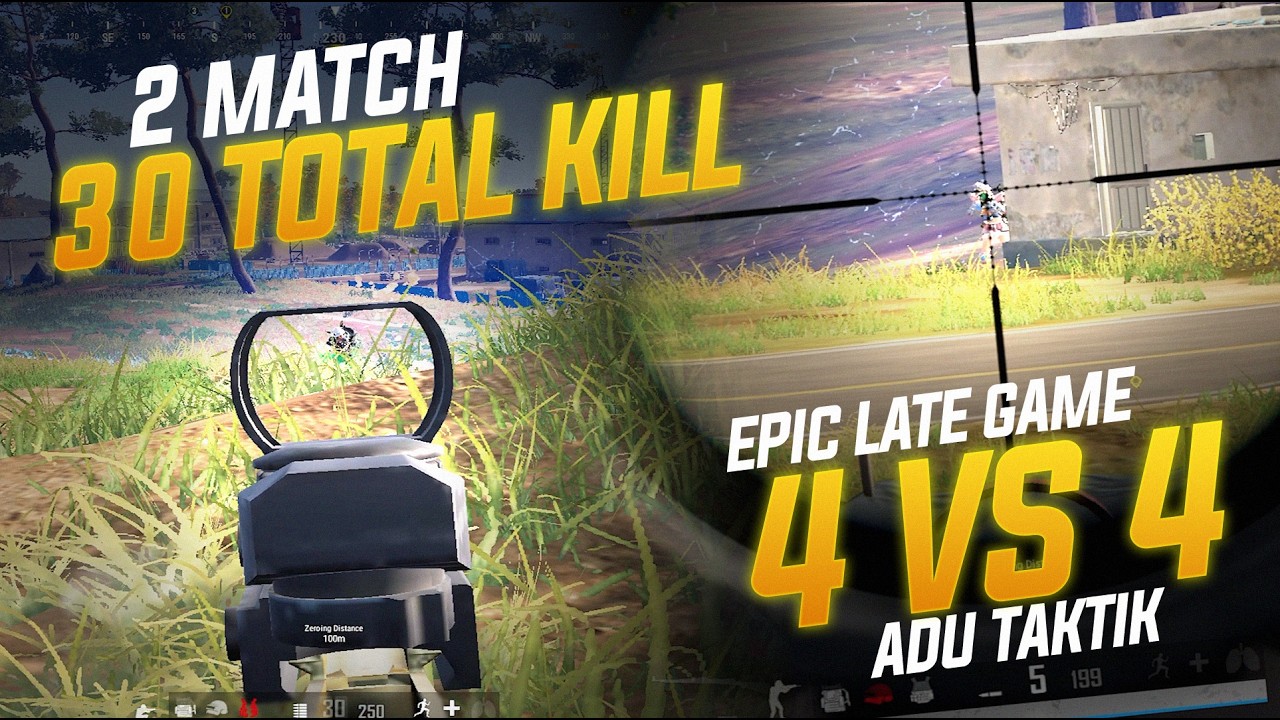 4 VS 4 LATE GAME NYA UDAH KAYAK TURNAMENT !! 2 MATCH 30 TOTAL KILL !! #pubg