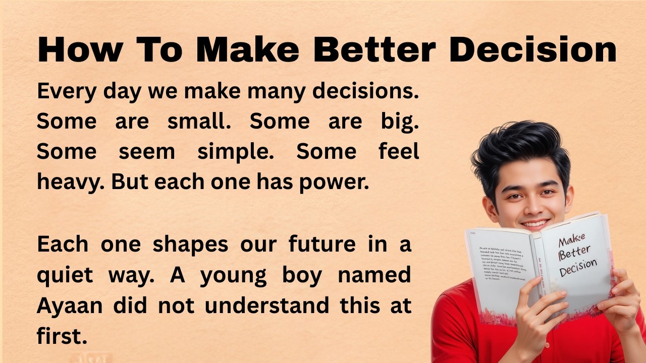 How To  Make Better Decision || Learn English || Improve Your English || Listen And Practice