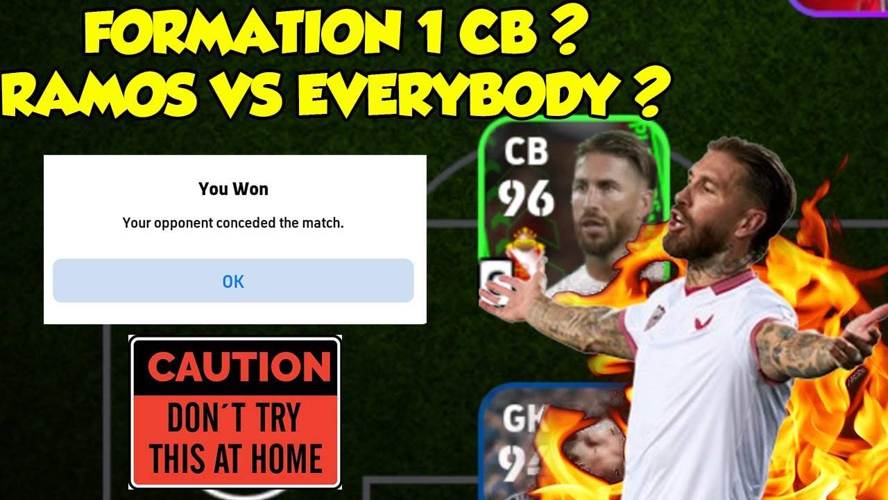 SAYA CUBA PAKAI FORMASI 1 CB SAHAJA ! RAMOS THE KING OF DEFENDER SAMPAI OPPONENT KELUAR GAME ?