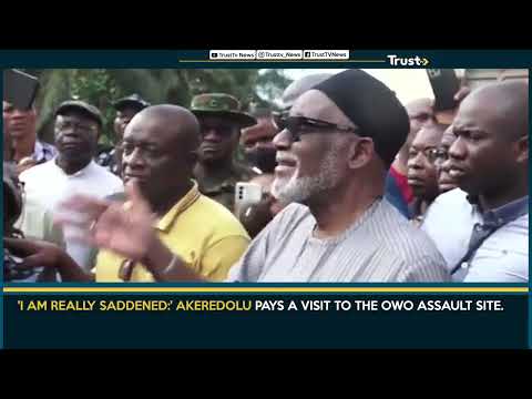 ' I Am Really Saddened:' Akeredolu Pays A Visit To The Owo Assault Site.