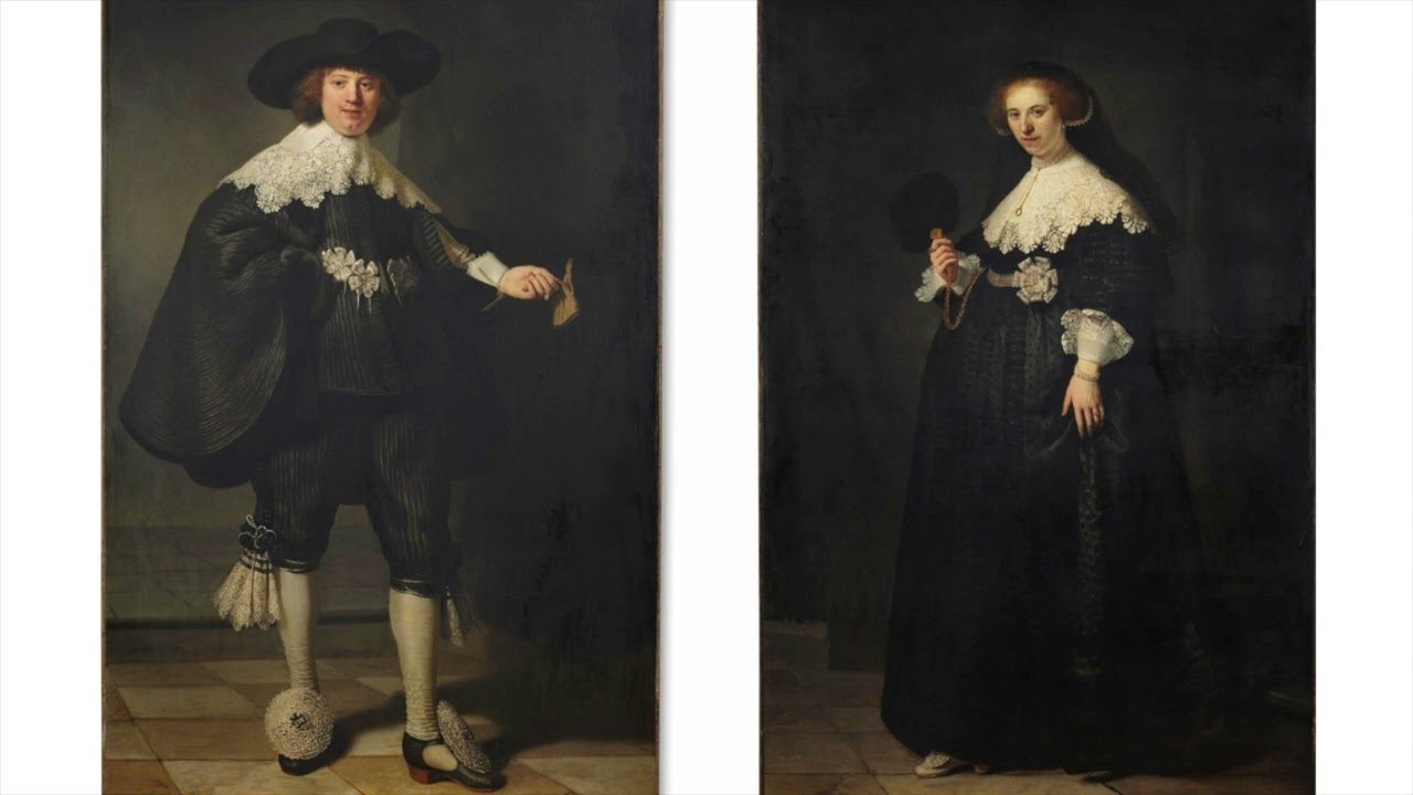 Rembrandt Pendant Portraits of Maerten Soolmans and Oopjen Coppit Painting | 4K TV Art Screensaver