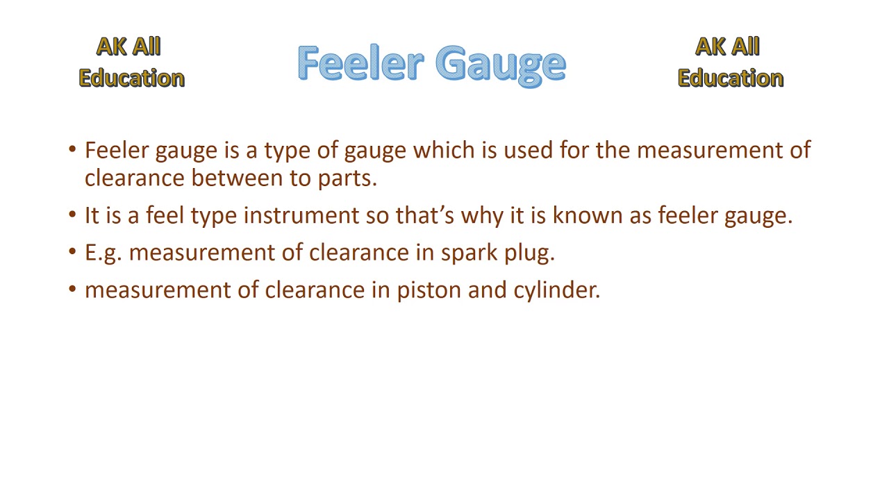 Feeler gauge full detail in hindi YouTube